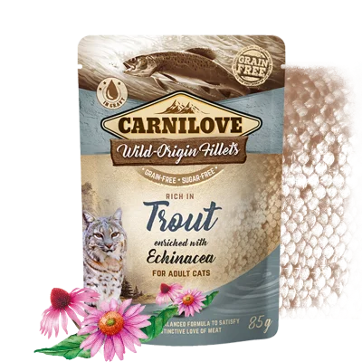 Carnilove cat pouches Rich in Trout enriched with Echinacea