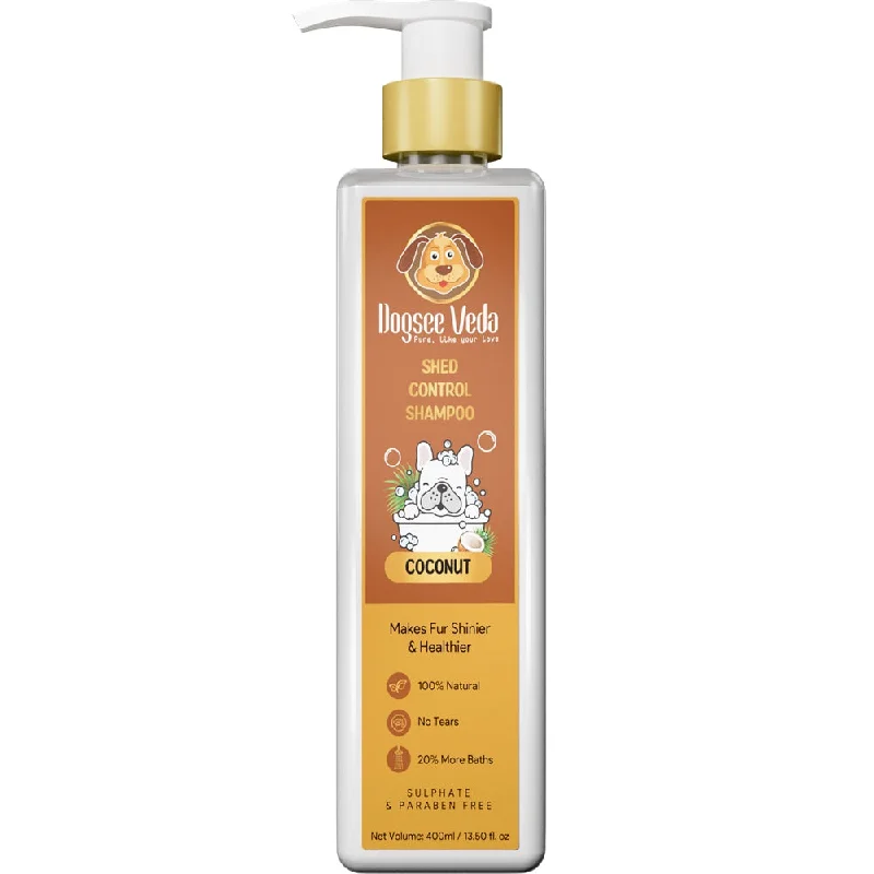 Dogsee Veda Coconut Shed Control Dog Shampoo 400ml