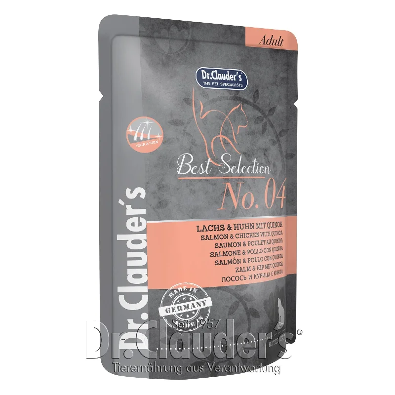 Dr Clauder's cat Pouches Best Selection 04 - Salmon & Chicken, 85g