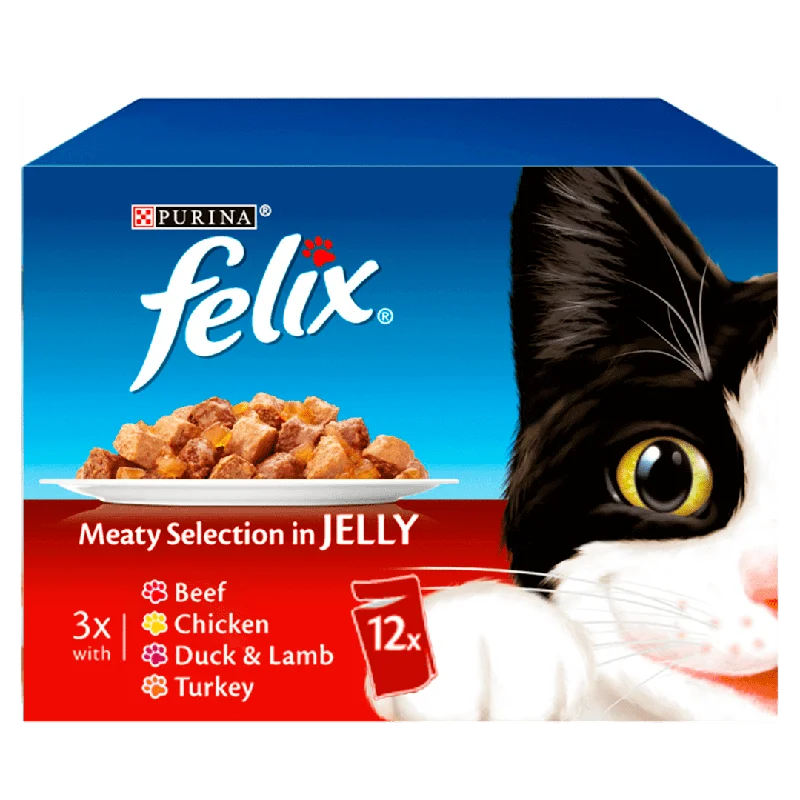 Felix Meat Selection in Jelly (Red), 12 Pack