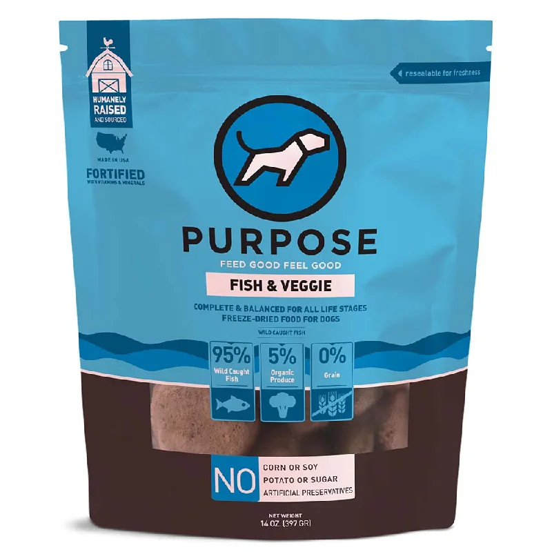 Purpose Fish & Veggie Patties Grain-Free Freeze-Dried Dog Food 14oz