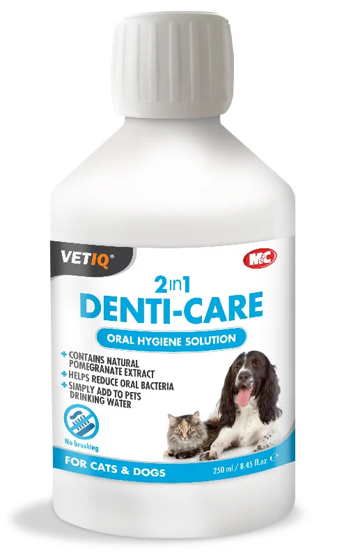 Vet IQ 2 in 1 Denti-Care Oral hygiene Solution, 250ml