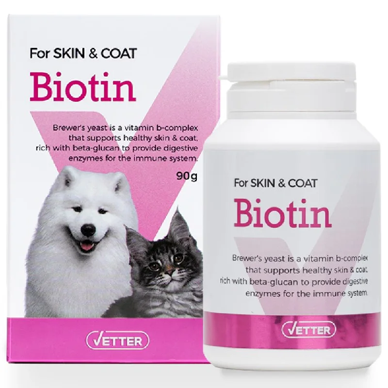 $8 OFF/BUNDLE DEAL: Vetter Biotin Skin & Coat Health Supplement for Cats & Dogs 90g